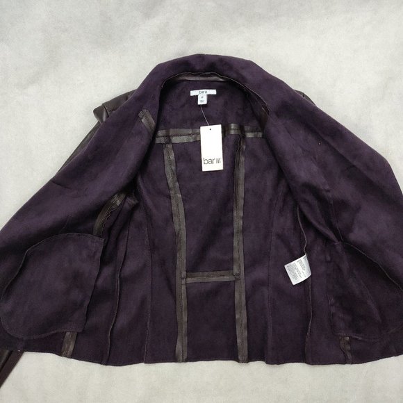 NWT Bar III Flyaway Faux-Leather Jacket XS - Picture 11 of 11